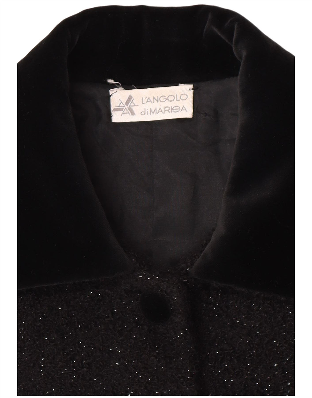 Marisa Dame 5 Button Blazer Jacket UK 12 Medium Black Flecked