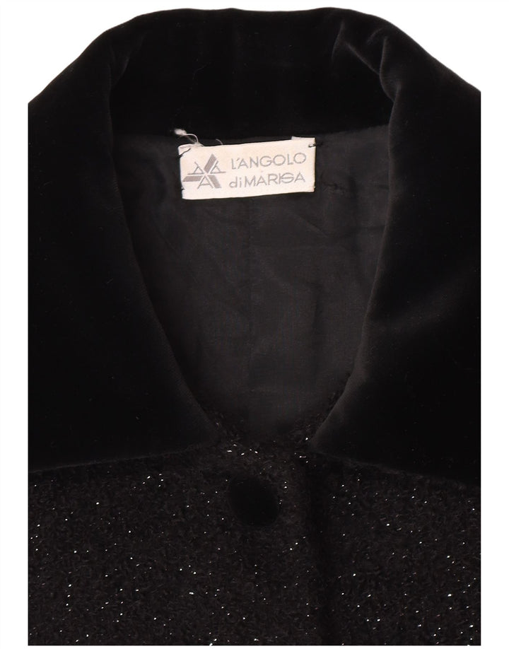 Marisa Dame 5 Button Blazer Jacket UK 12 Medium Black Flecked