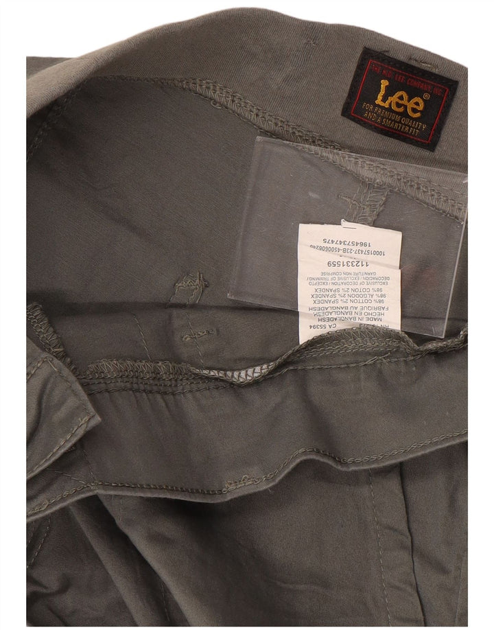 LEE Chino Shorts til kvinder store W34 Khaki Bomuld