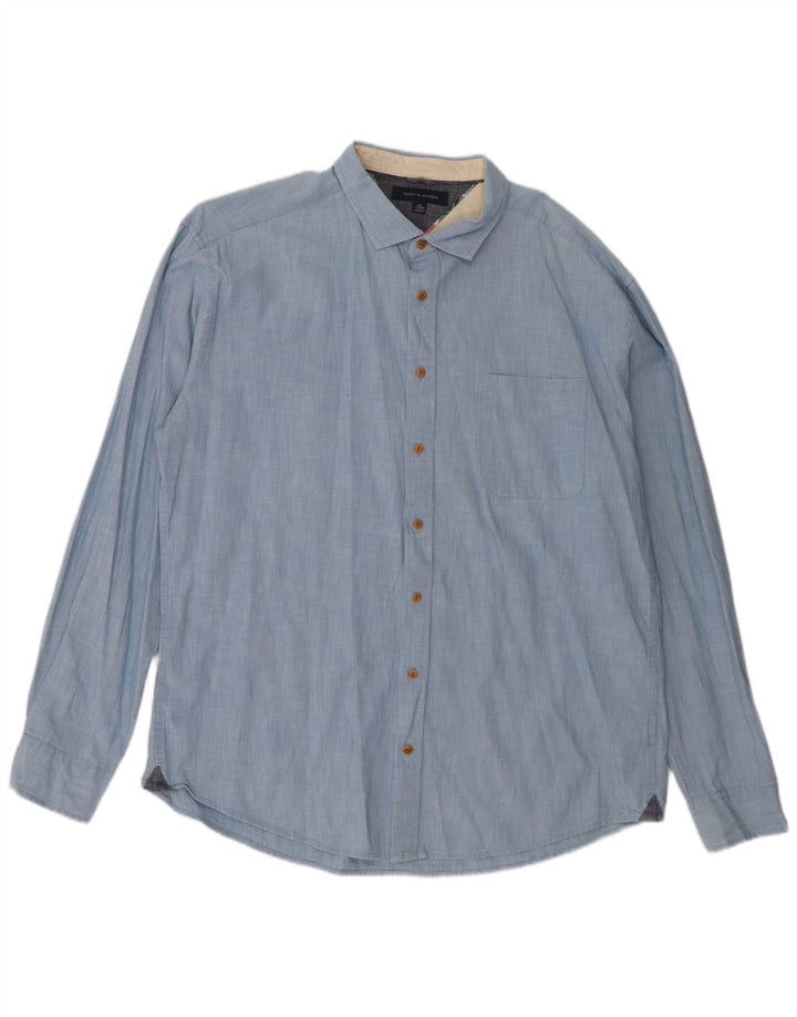 Tommy Hilfiger Herreskjorte 2XL Blå Bomuld