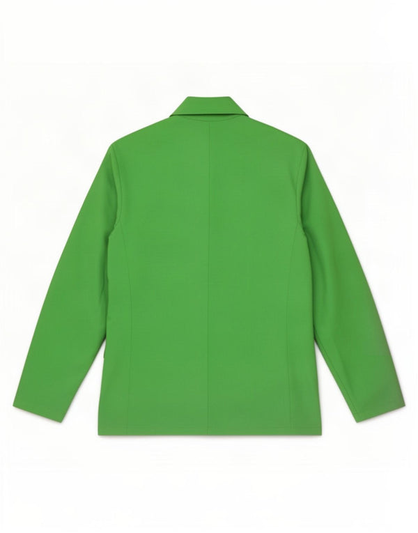 Benetton Dame Blazer Jacket IT 44 Medium Green Polyester