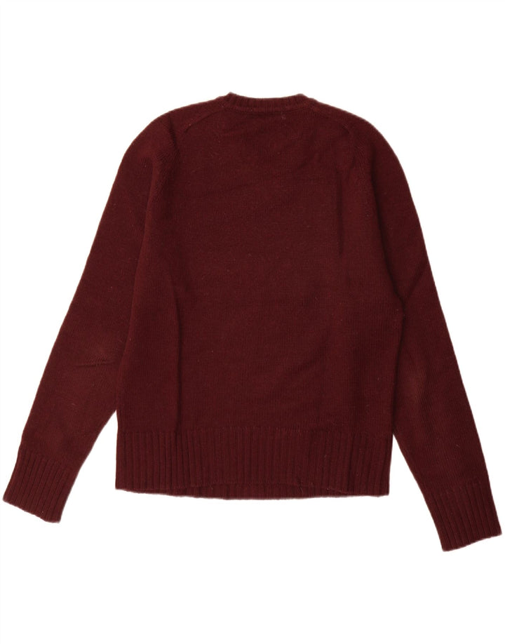 Zara Herre V-hals sweater Medium Burgundy