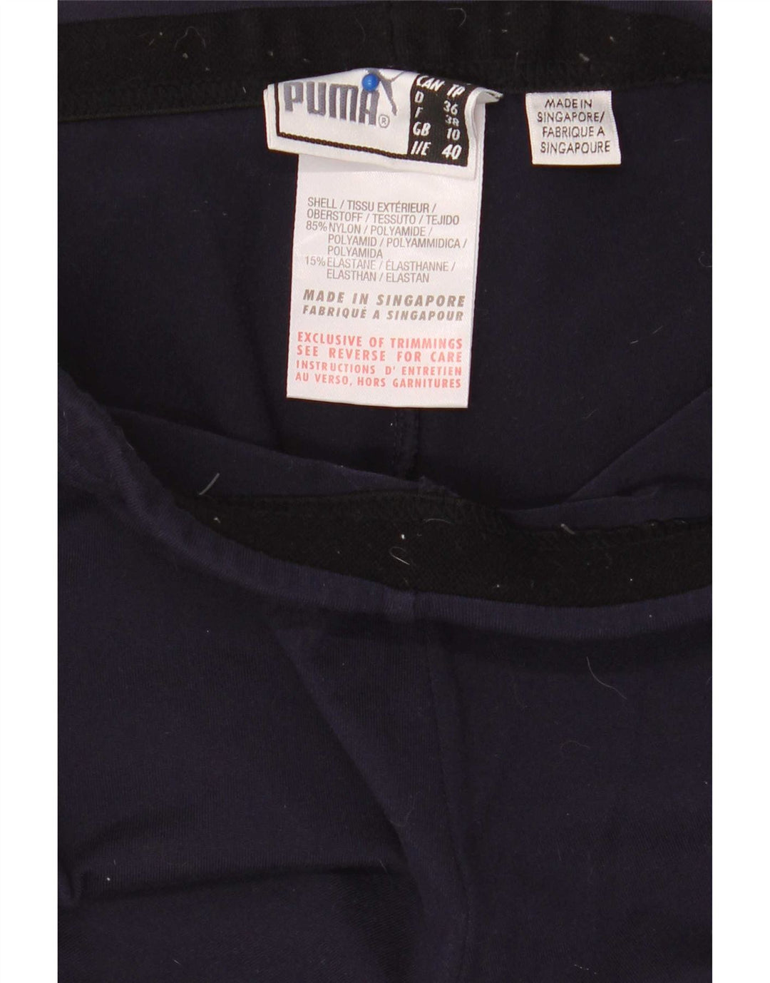 Puma Dame Capri Leggings UK 10 Small Navy Blue Nylon