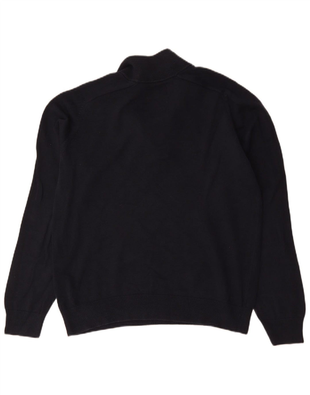 Farah Herre Modern Fit Zip Neck Jumper Sweater Medium Navy Blue Bomuld