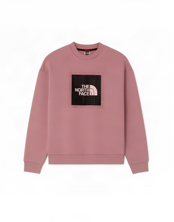 The North Face Dame Grafisk Oversized Sweatshirt Jumper UK 10 Small Pink