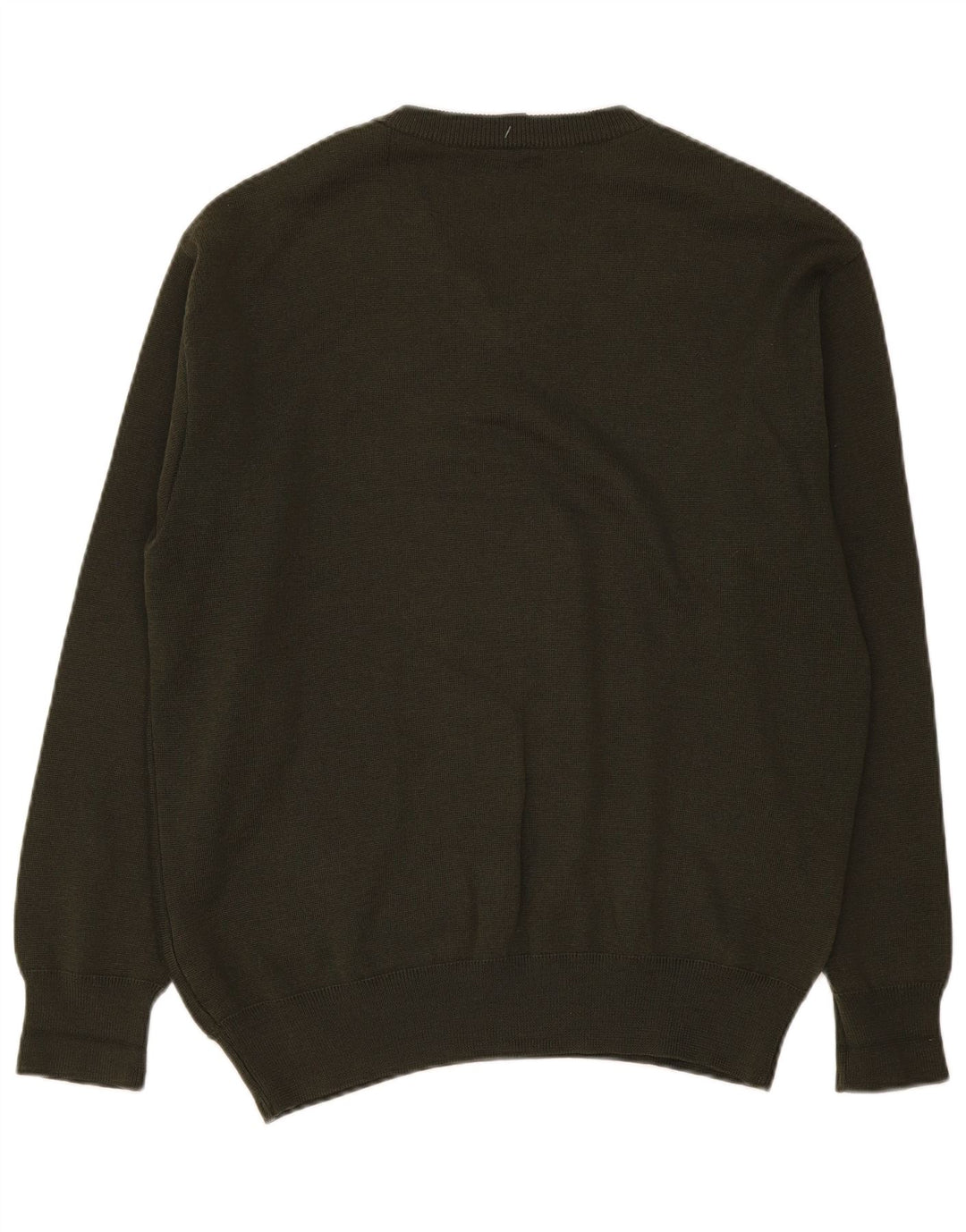 Gabicci Herre V-hals sweater Stor Khaki Stribet Uld