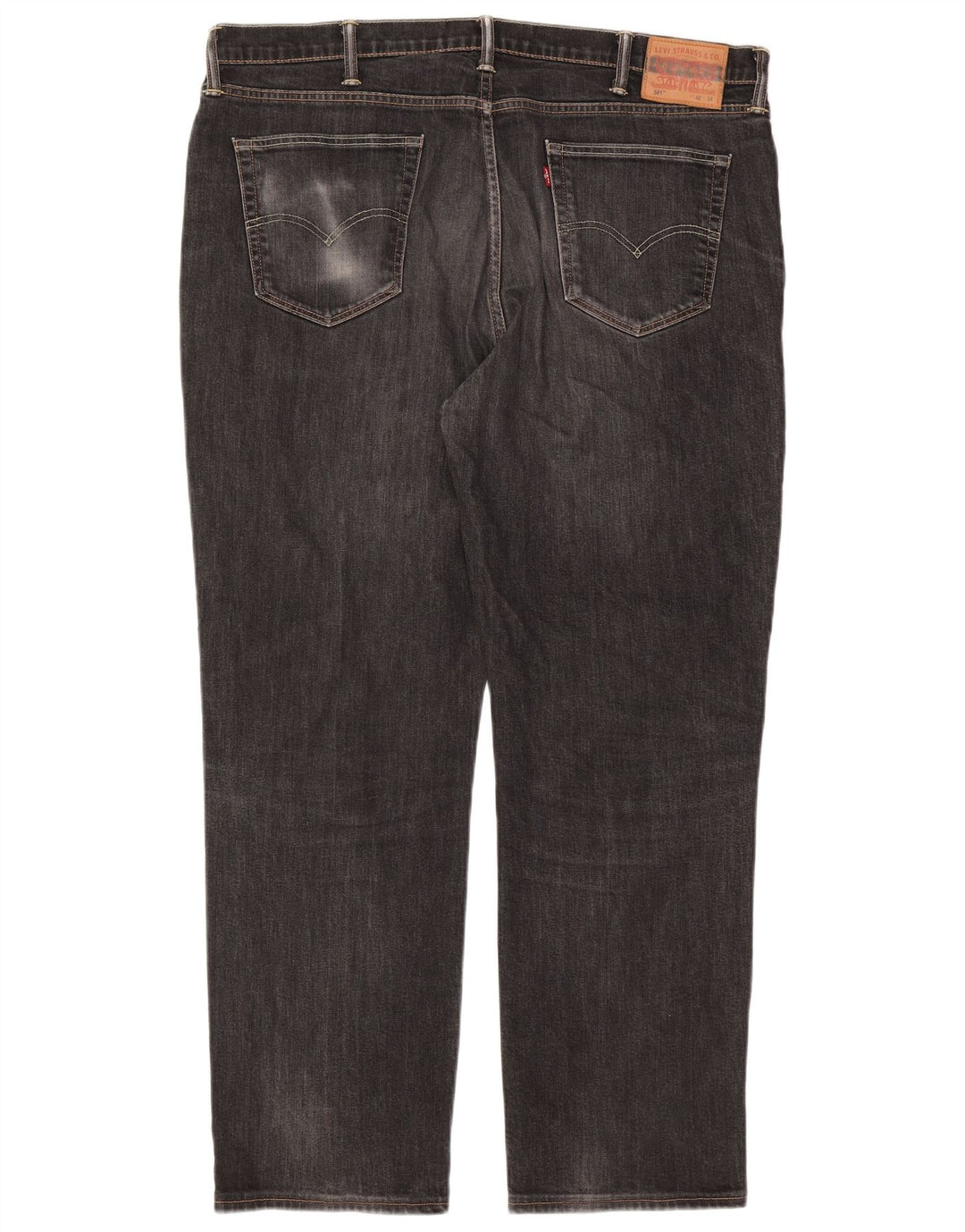 Levi's Herre 541 tilspidsede jeans W42 L31 sort bomuld