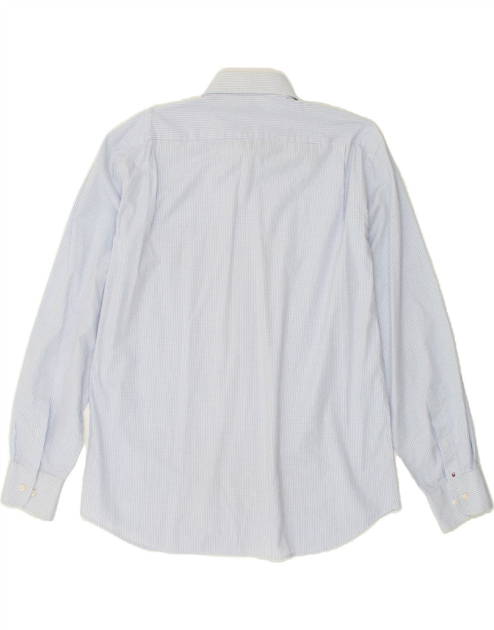 TOMMY HILFIGER Mens Shirt Size 41 16 Large Blue Check Cotton Vintage Tommy Hilfiger and Second-Hand Tommy Hilfiger from Messina Hembry 