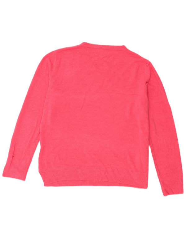 Marks & Spencer Dame Boat Neck Jumper Sweater UK 16 Large Pink Acryl