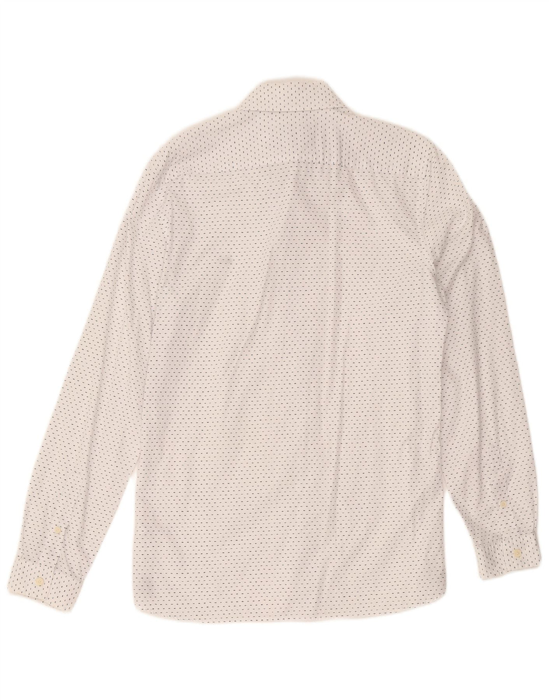 Lacoste Herre Slim Fit Skjorte Størrelse 39 Medium Hvid plettet bomuld