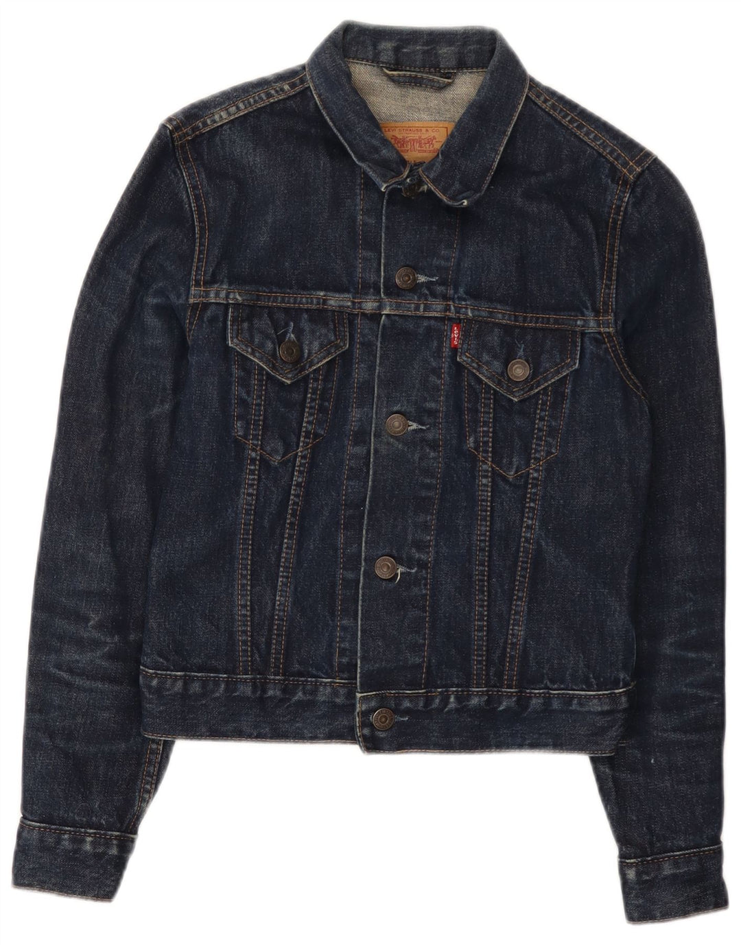 Levi's piger denimjakke 7-8 år XS marineblå bomuld