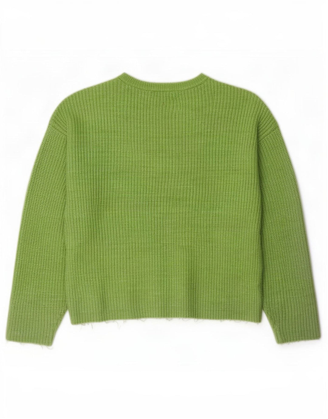 Marks & Spencer Dame sweater med rund hals DK 16 Stor grøn polyester