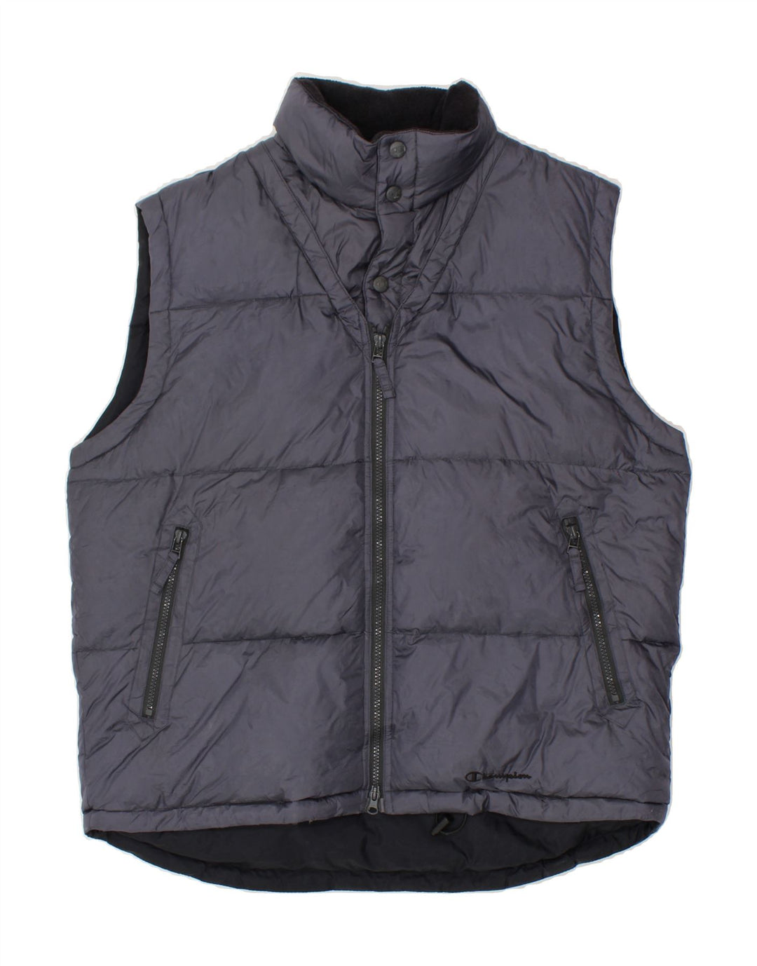 CHAMPION Womens Padded Gilet UK 18 XL Grey Nylon Vintage Champion and Second-Hand Champion from Messina Hembry 