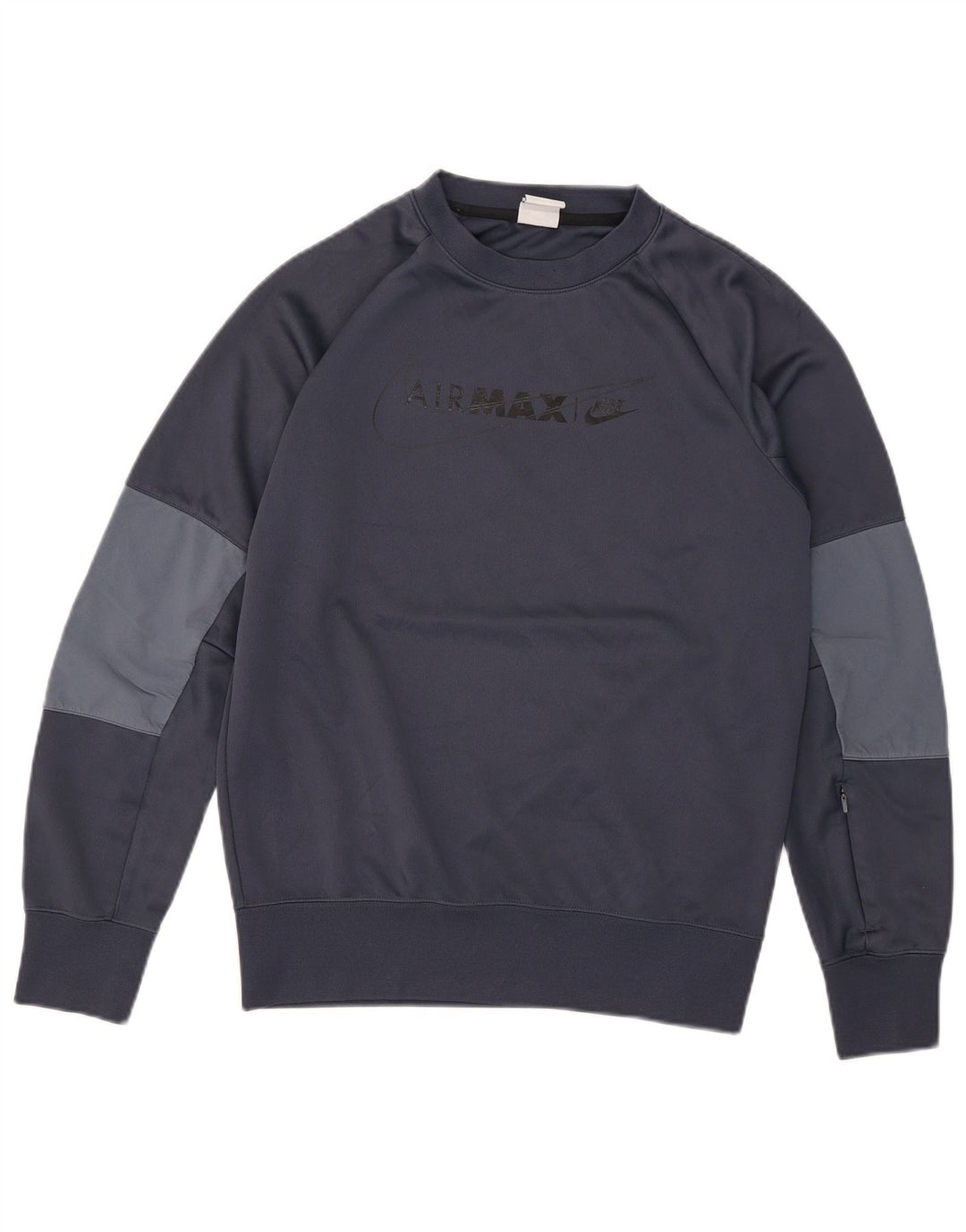 Nike grafisk sweatshirt til mænd, lille marineblå colourblock polyester