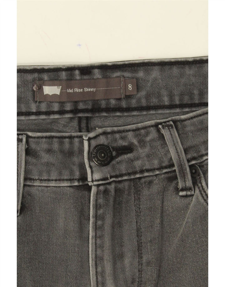 LEVI'S Womens Mid Rise Skinny Jeans US 8 Medium W32 L30 Grey Cotton Vintage Levi's and Second-Hand Levi's from Messina Hembry 