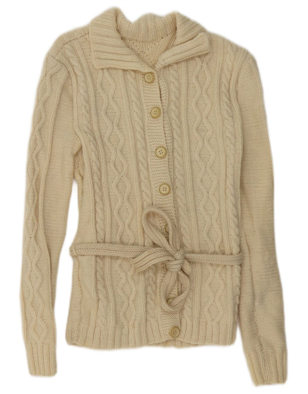 Vintage dame cardigan sweater UK 14 Medium Beige