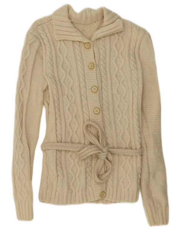 Vintage dame cardigan sweater UK 14 Medium Beige