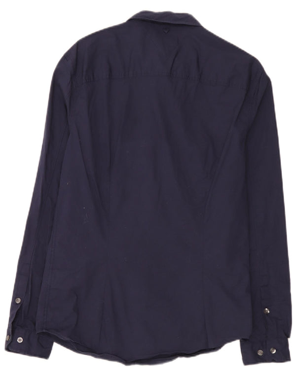 Tommy Hilfiger Herre Slim Shirt Medium Navyblå Bomuld