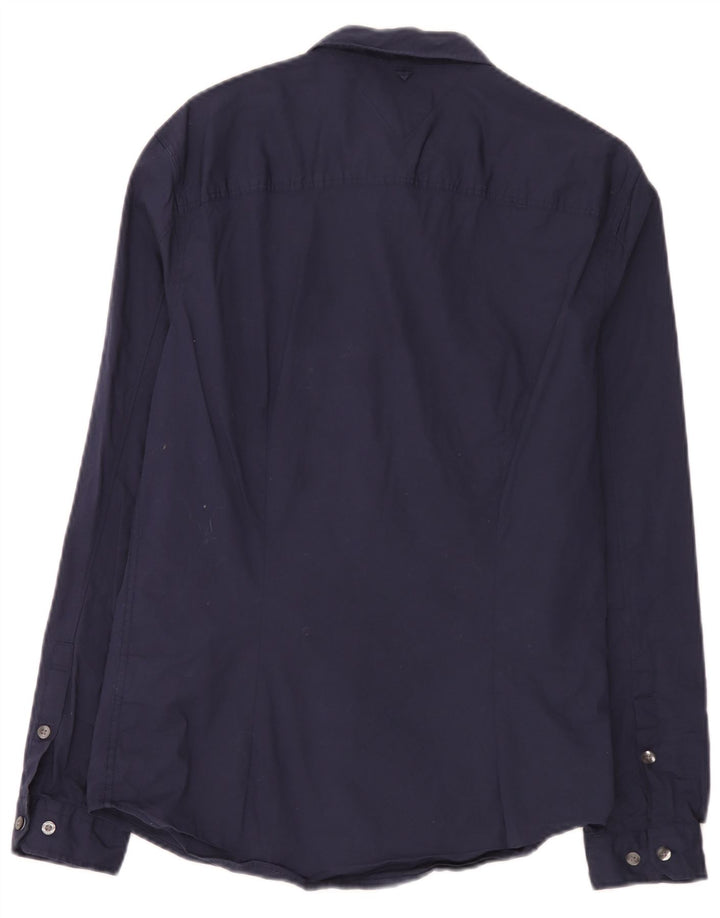 Tommy Hilfiger Herre Slim Shirt Medium Navyblå Bomuld