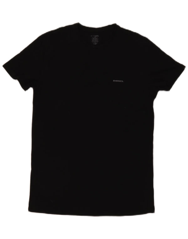 Diesel Herre T-Shirt Top Medium Sort Bomuld