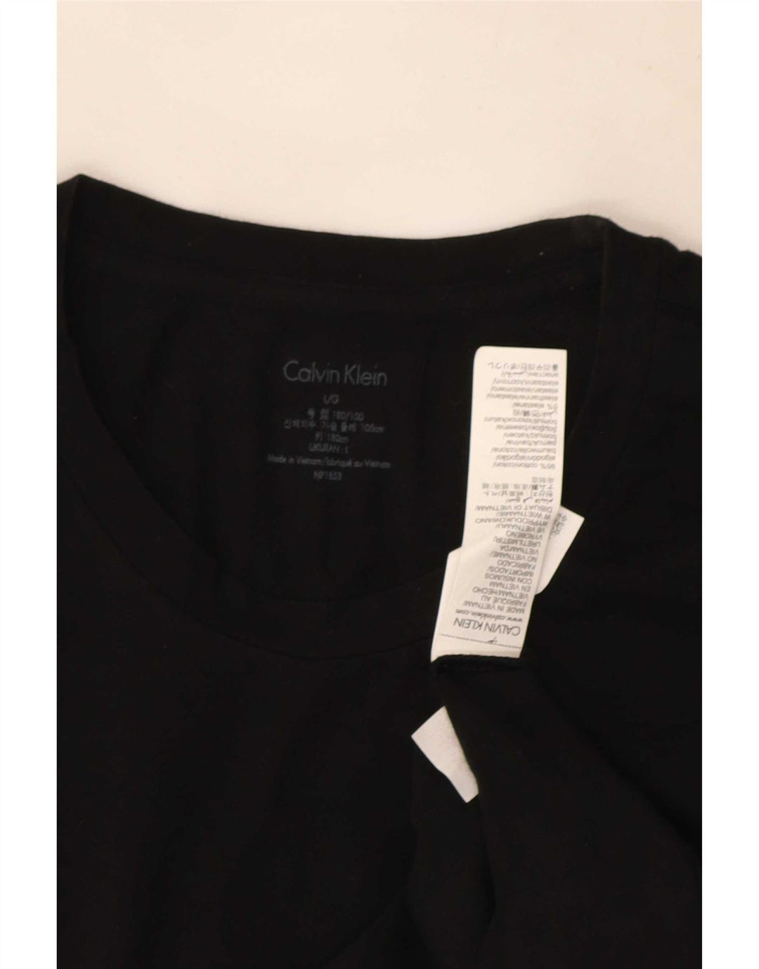 Calvin Klein Herre T-Shirt Top Stor Sort Bomuld