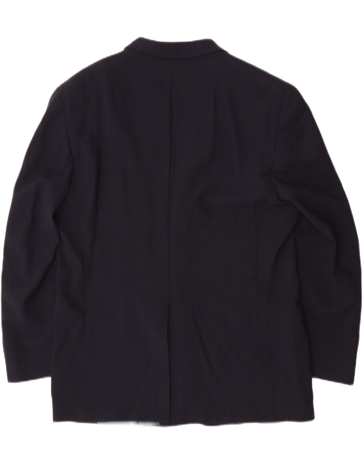 DANIEL HECHTER Herre 3-knaps blazerjakke IT 52 XL Marineblå Virgin Wool
