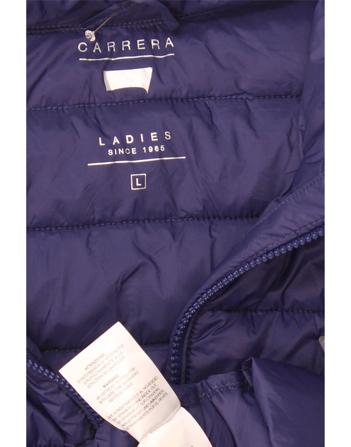 Carrera Womens Polstret Gilet UK 16 Large Navy Blue Polyamide