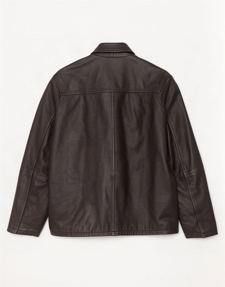 Pierre Cardin Herre Læderjakke UK 40 Large Sort