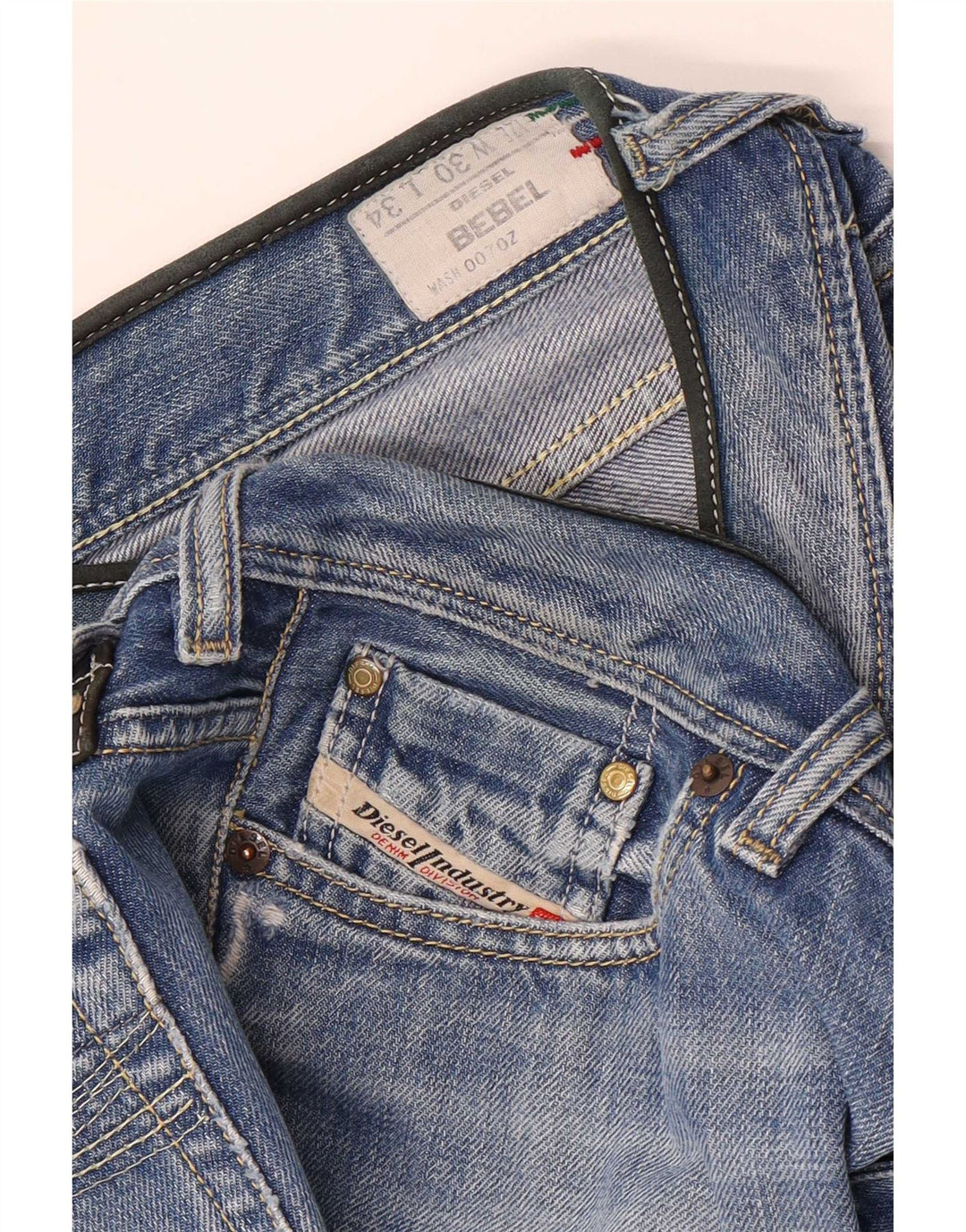 Diesel Dame BEBEL Bootcut Jeans W30 L34 Blå Bomuld