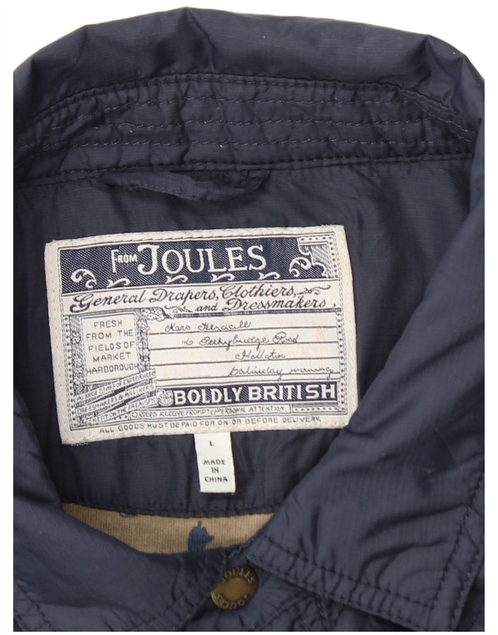 JOULES Herre quiltet jakke UK 40 Stor marineblå polyamid