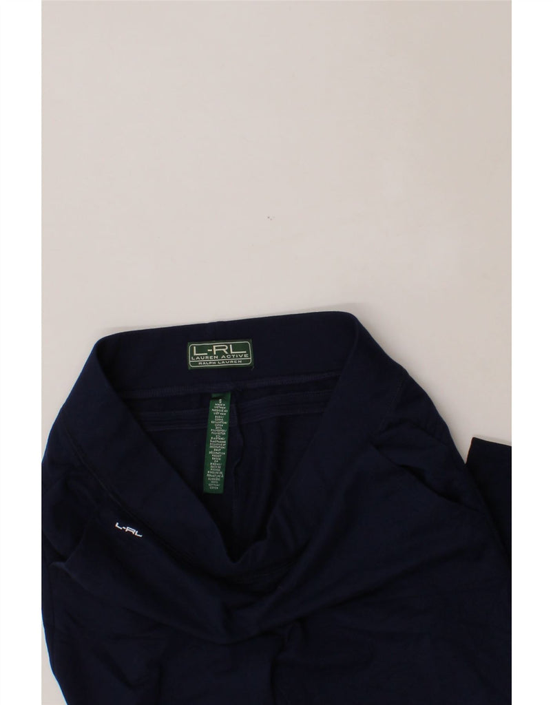 RALPH LAUREN Womens Tracksuit Trousers UK 10 Small  Navy Blue Cotton Vintage Ralph Lauren and Second-Hand Ralph Lauren from Messina Hembry 