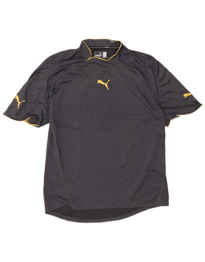 PUMA Grafisk T-shirt top til mænd XL Grå polyester