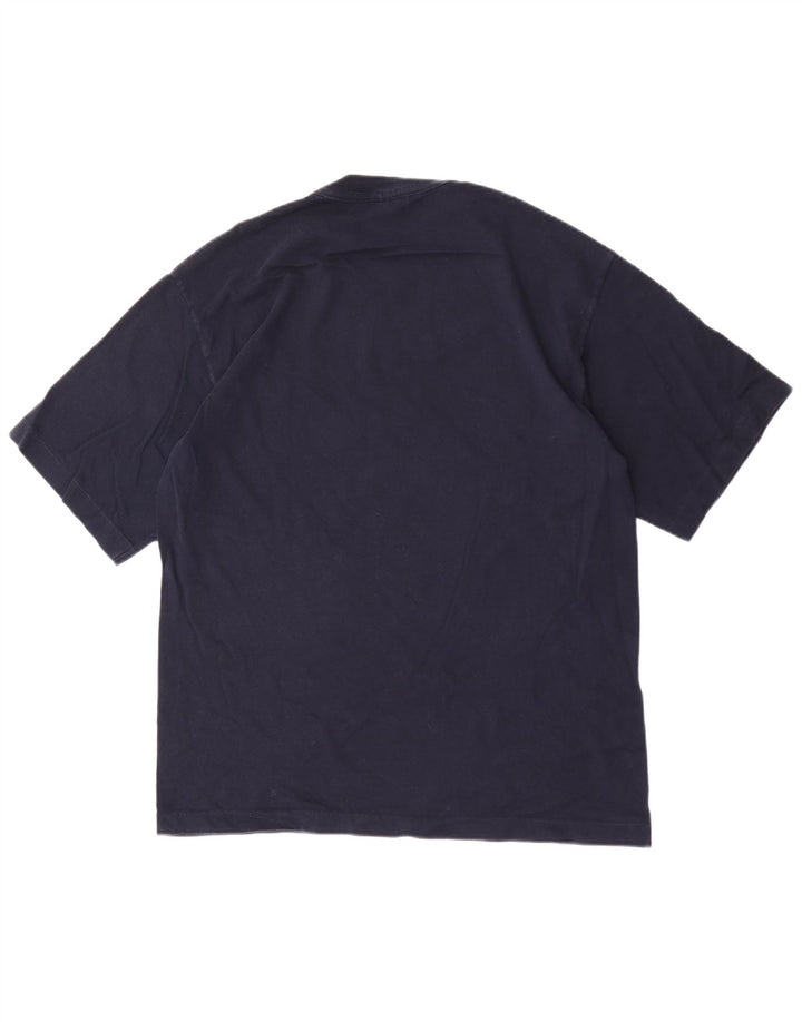 Champion Herre T-Shirt Top Stor Marineblå Bomuld