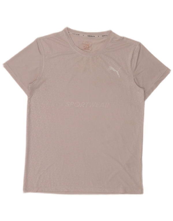 Puma Herre Grafisk T-Shirt Top Stor Grå Geometrisk Bomuld