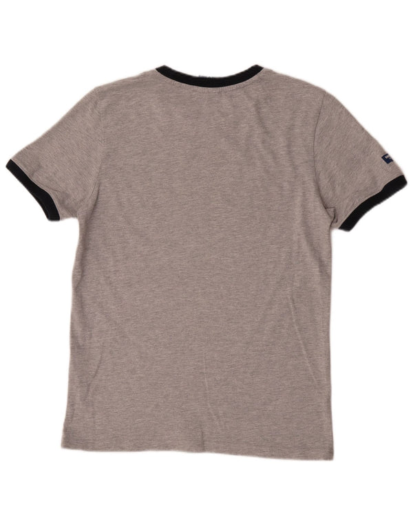 Superdry Mens Graphic T-Shirt Top Small Grey Flecked Cotton