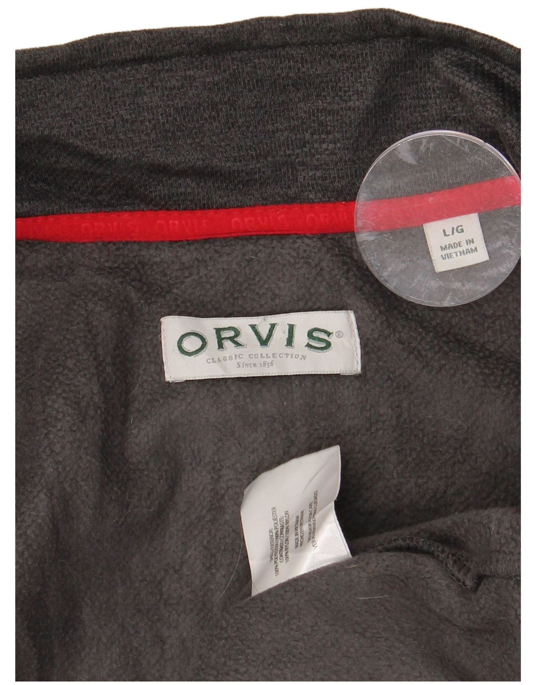 ORVIS Træningsdragt til mænd, topjakke, stor grå farveblok polyester