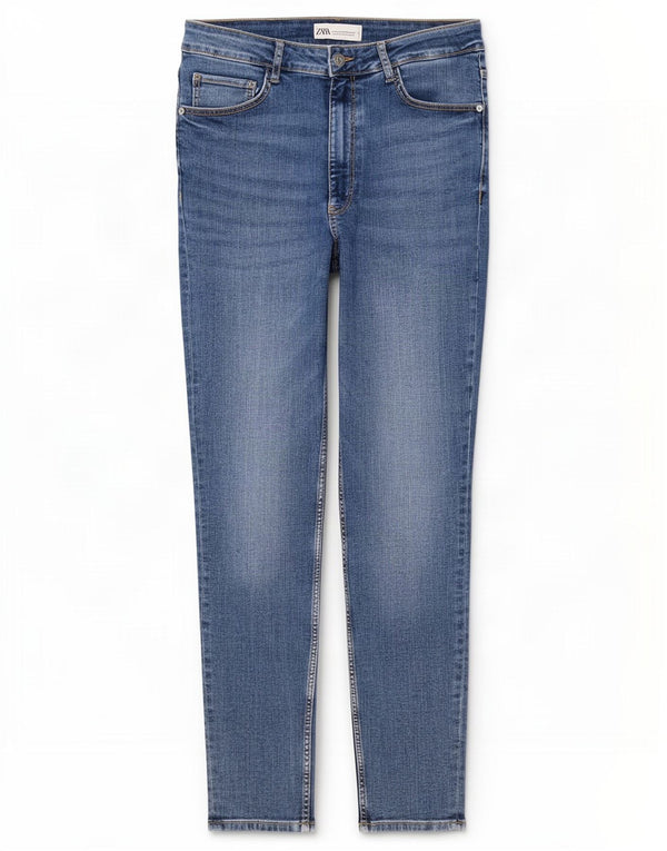 Zara Dame Skinny Jeans EU 42 Large W32 L27 Blå