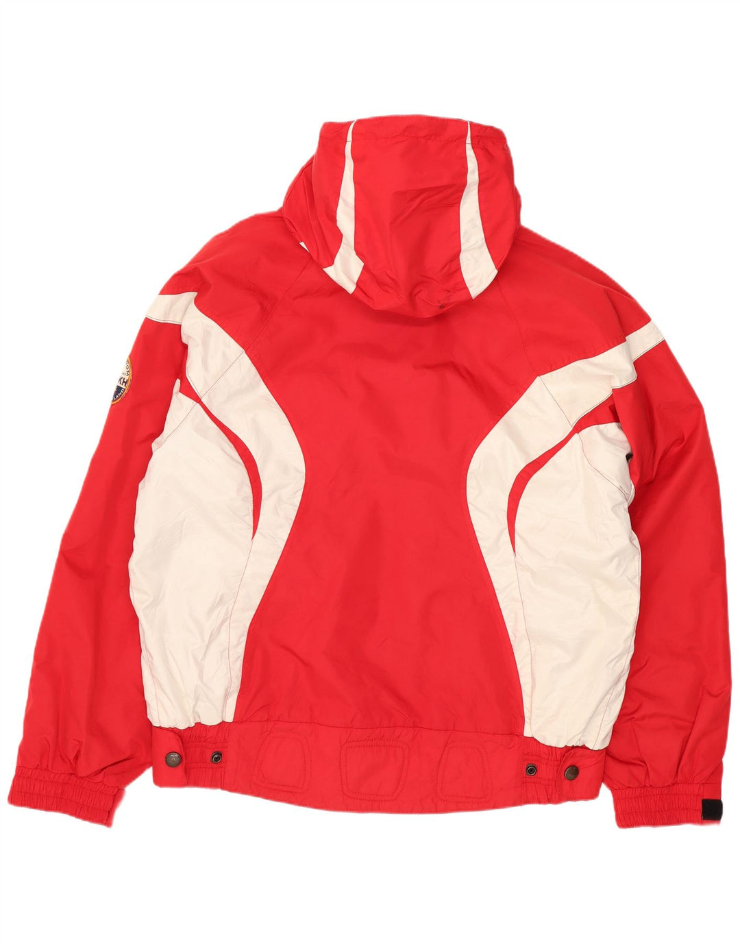 Ladakh Skijakke med hætte til mænd EU 50 Large Red Colourblock Polyester