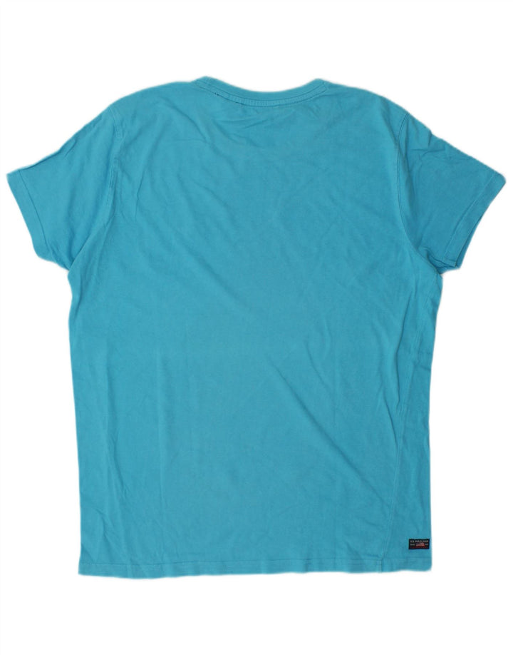 U.S. Polo Assn. Herre T-Shirt Top Stor Blå