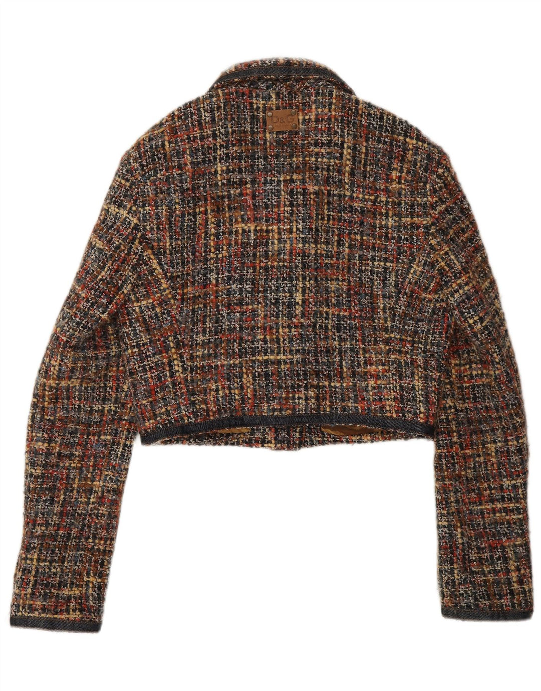 DOLCE & GABBANA Dame Blazer Jakke UK 12 Medium Flerfarvet Flecked