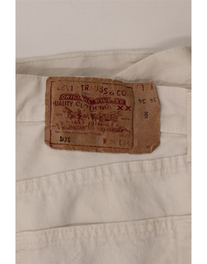 Levi's Herre 501 Straight Jeans W34 L34 Hvid
