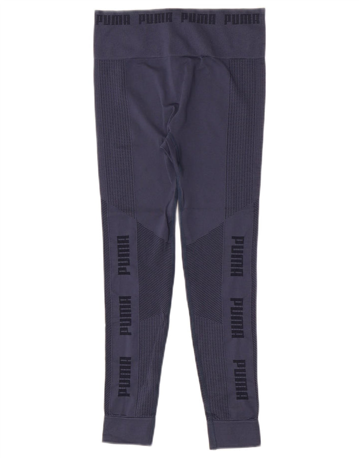 Puma Womens Crop Leggings UK 8 Small Navy Blue