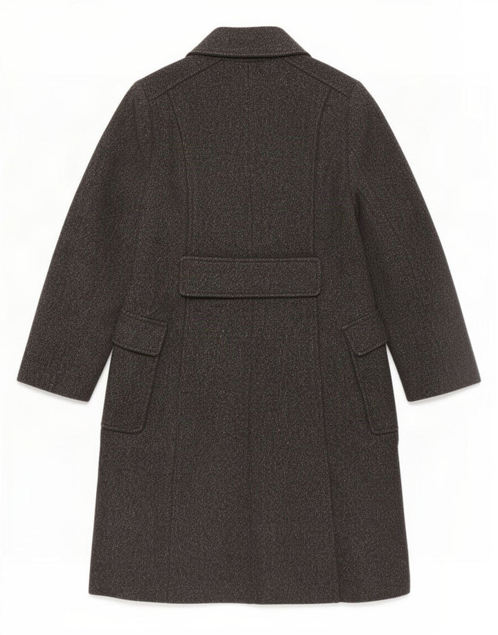 Zara Dame Overfrakke UK 14 Medium Grey Uld