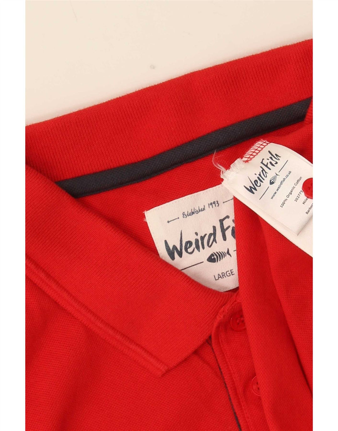 Weird Fish Herre poloshirt Stor rød bomuld
