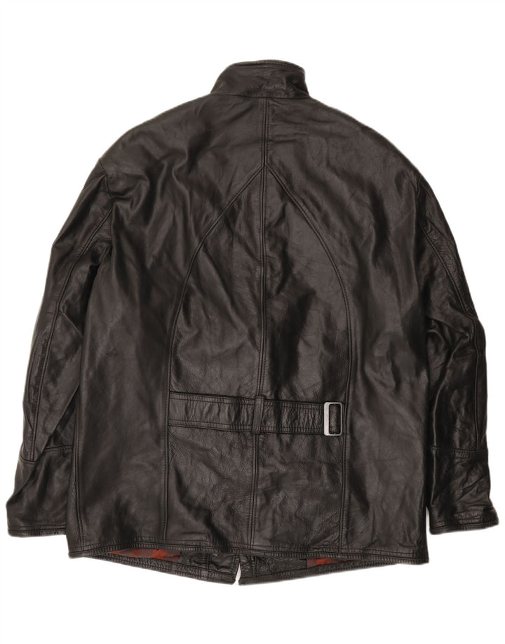 VINTAGE Herre læderjakke UK 42 XL Sort