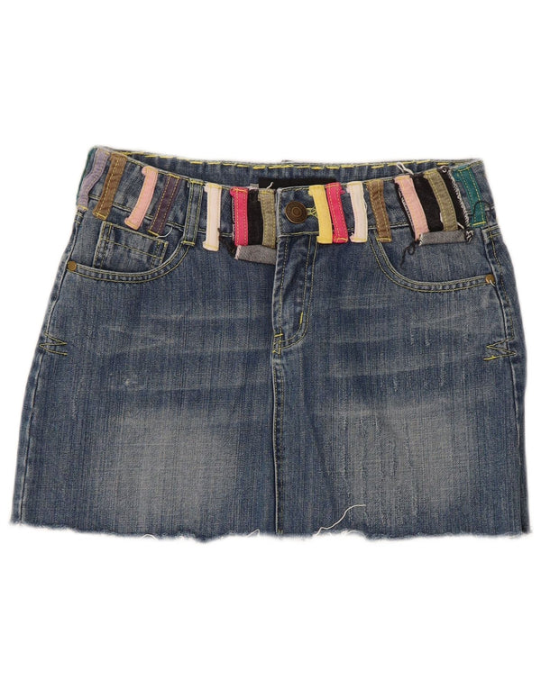 Dsquared2 Dame Mini Denim Nederdel IT 42 Medium W30 Blå Colourblock Bomuld