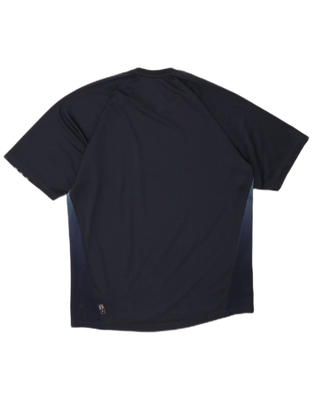 ADIDAS Mens T-Shirt Top UK 40/42 Medium Navy Blue Colourblock Polyester