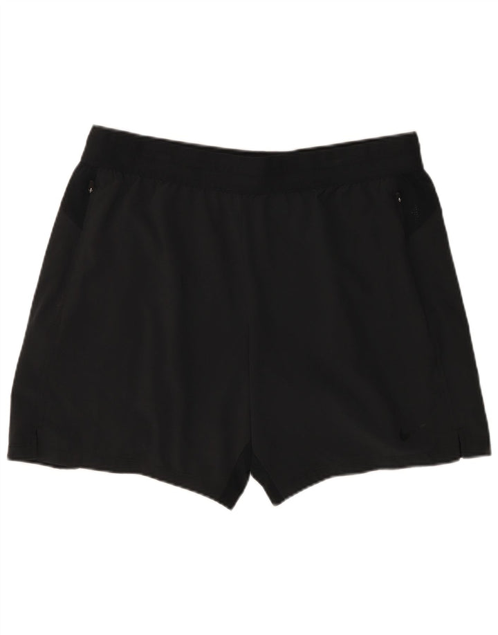 NIKE Dri Fit sportsshorts til kvinder UK 18 XL sort polyester