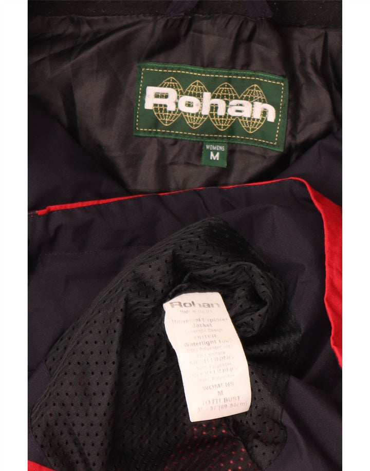 Rohan Dame Regnfrakke med hætte UK 14 Medium Rød Polyester