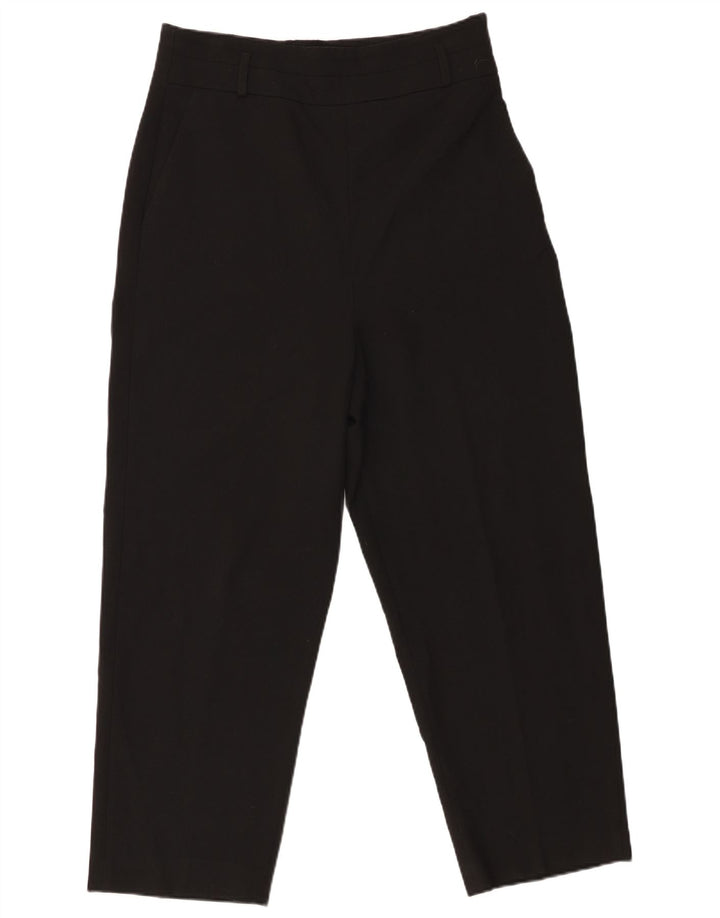 Zara koniske chinosbukser til kvinder store W30 L26 sort polyester